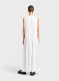 Leiden Pleat Front Maxi Dress - White