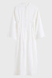 Leiden Pleated Caftan Dress - White