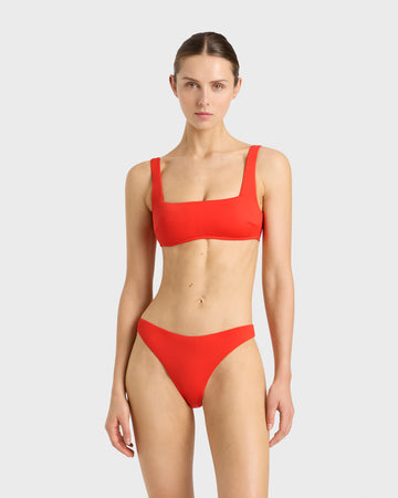 BONDI BORN Aria Bikini Top Sunrise, balconette bikini with supportive fit and feminine detail