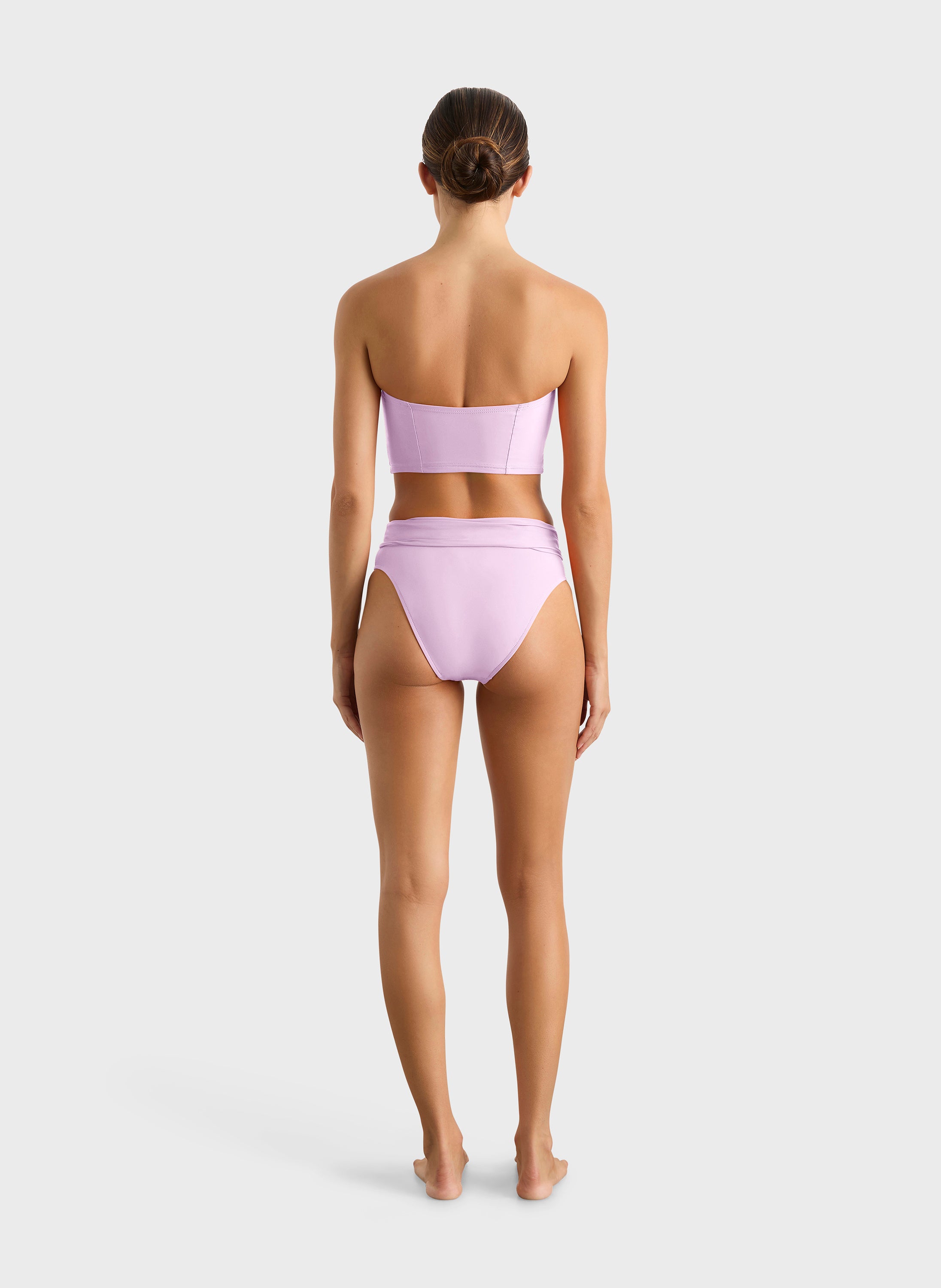 BONDI BORN Becca Bikini Top in Blush Designer Swimwear