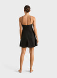 Bormio Shoestring Mini Dress - Black