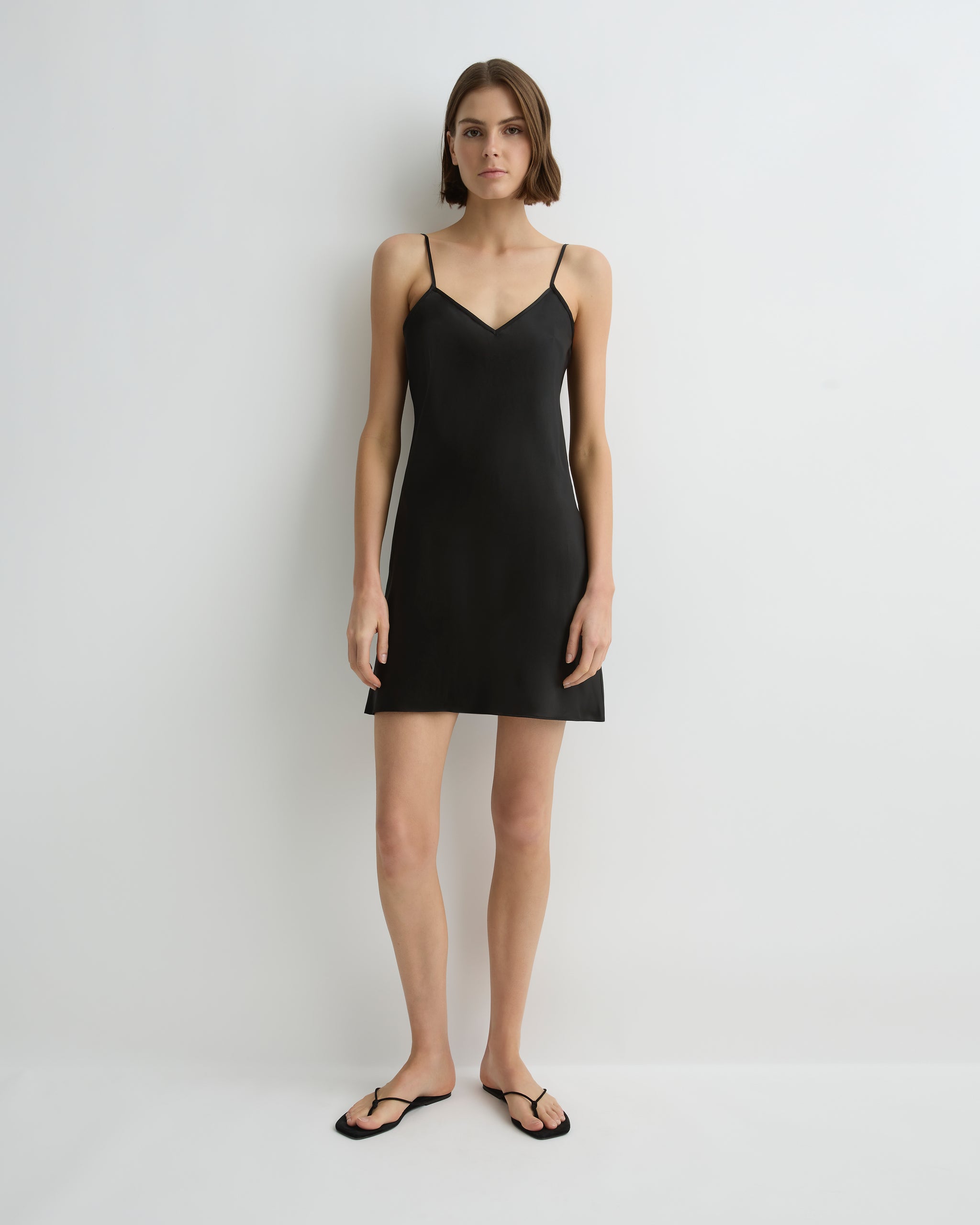 Como Short Bias Slip Dress Black | BONDI BORN®