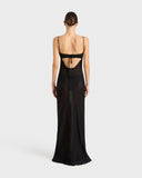 Cremona Bias Slip Dress - Black