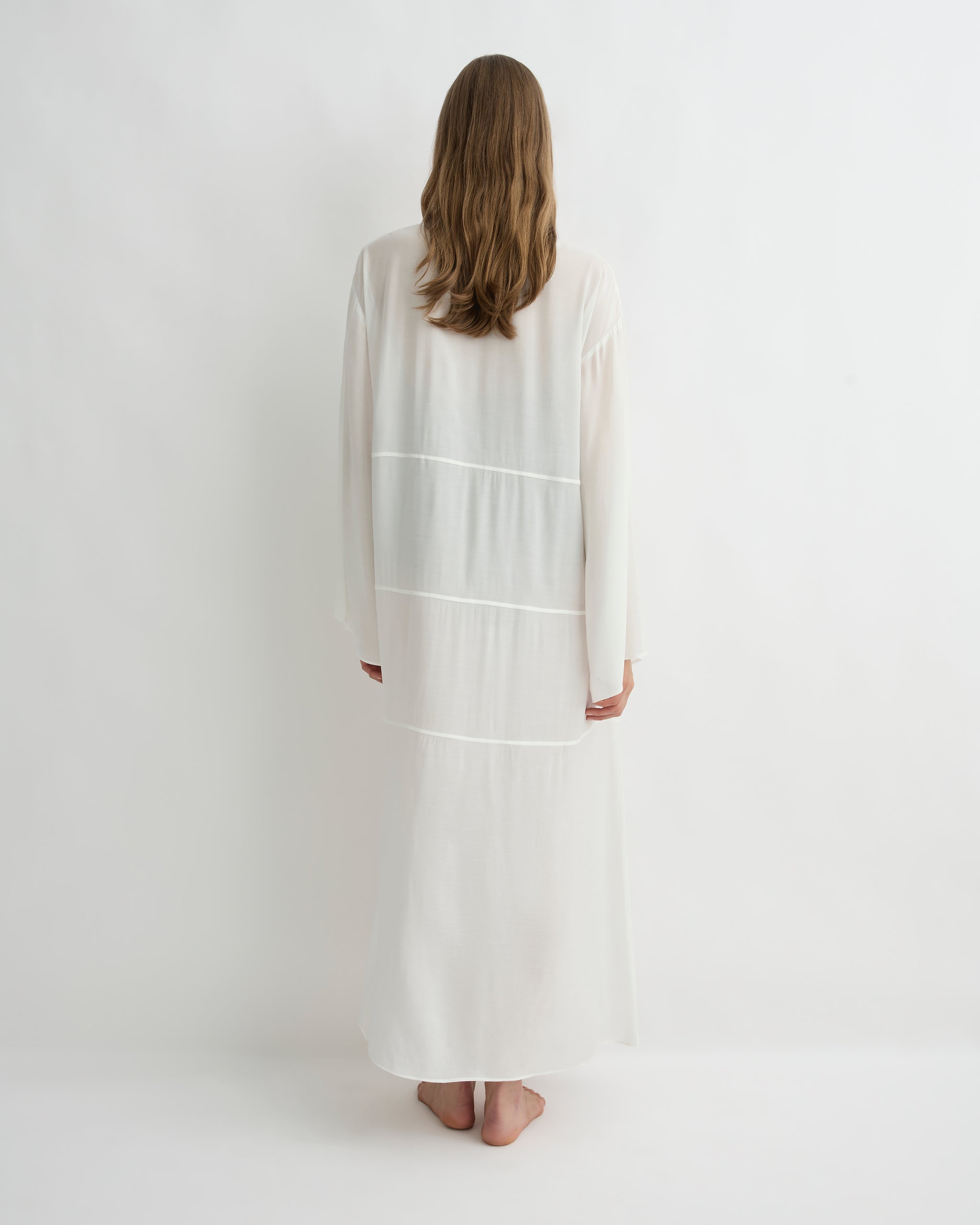 chinese dress ladies Sheer Mesh Maxi Cover-Up | Off-Shoulder Ruched Waist main image 1