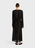 Cremona Plunge Front Maxi Dress - Black