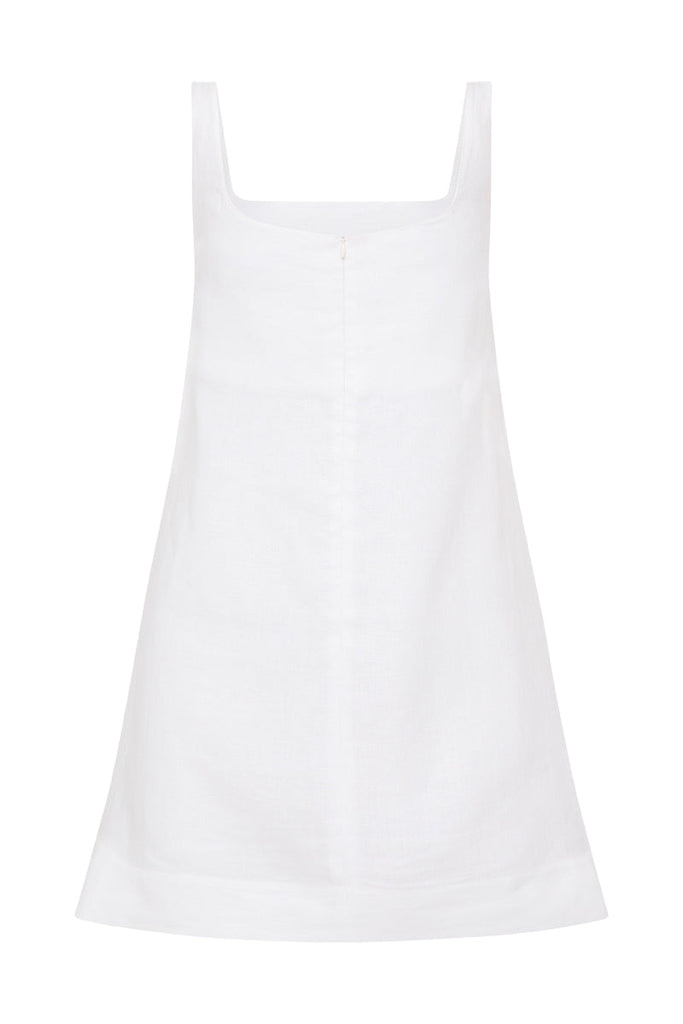 Delphi A-line Mini Dress - White