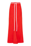 Delphi Organic Bias Cut Maxi Skirt - Scarlet