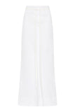 Delphi Bias Cut Linen Maxi Skirt - White