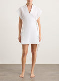 Hastings Organic Cotton Mini Wrap Dress - White