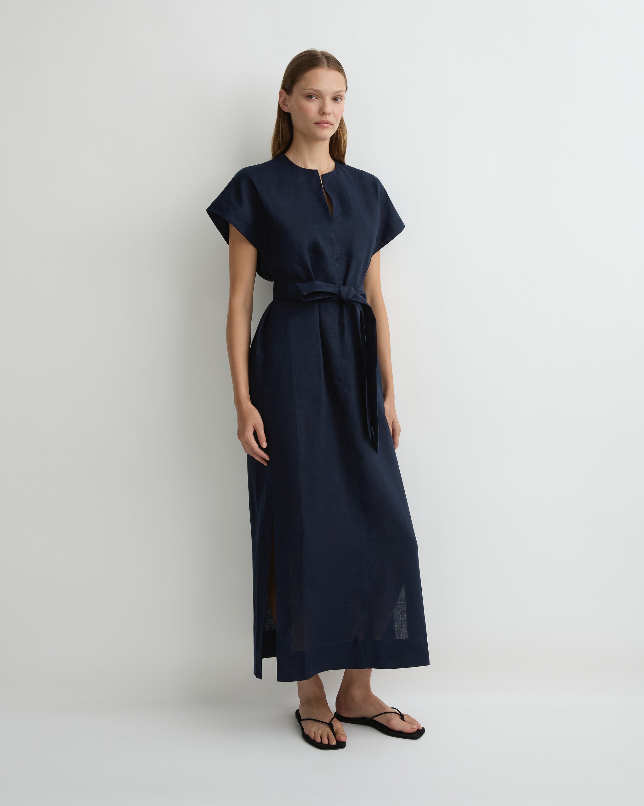 dark blue tunic dress The Ari Tunic Dress in Royal Navy XS main image 0