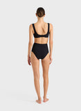 Tatiana Bikini Bottom in Sculpteur® Fabric - Black