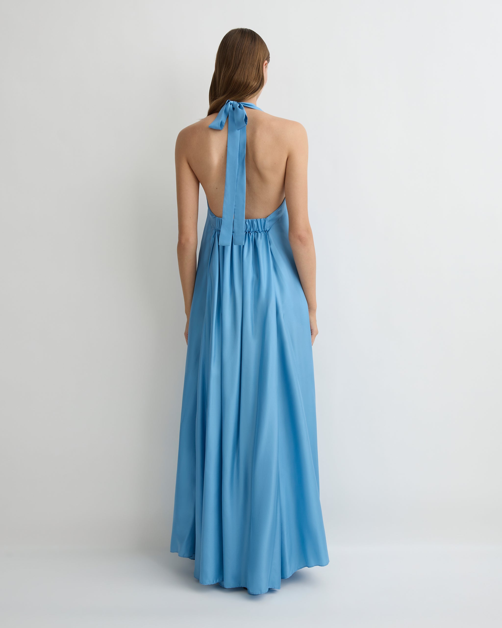 sachin and babi light blue dress Design Your Halterneck Silk Dress  Backless Elegance