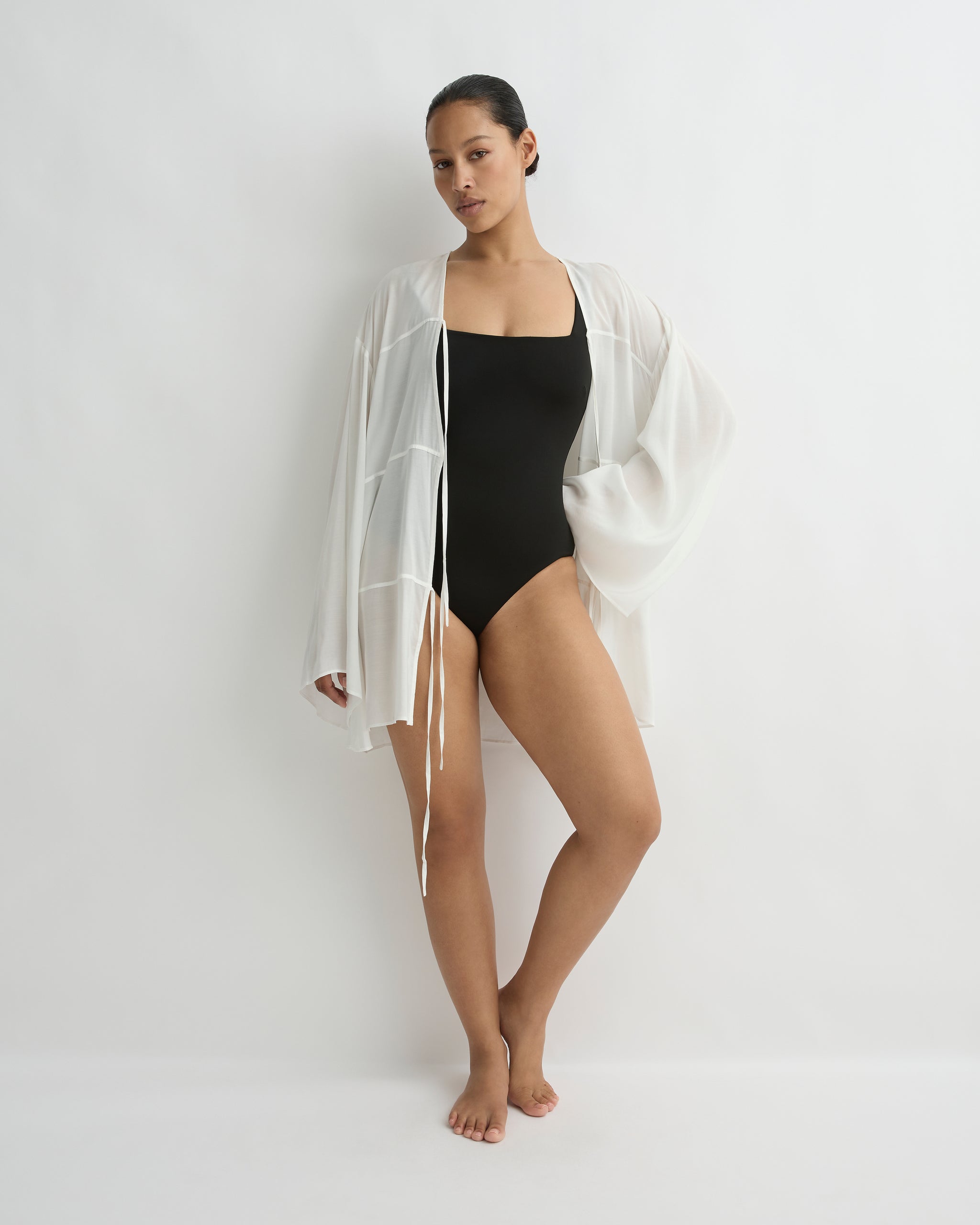 Cremona Tie Front Mini Coverup White Bondi Born® Cover-ups