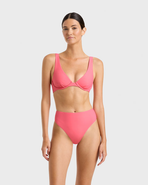 BONDI BORN Pamela Bikini Top in Rose Australian Designer Swimwear