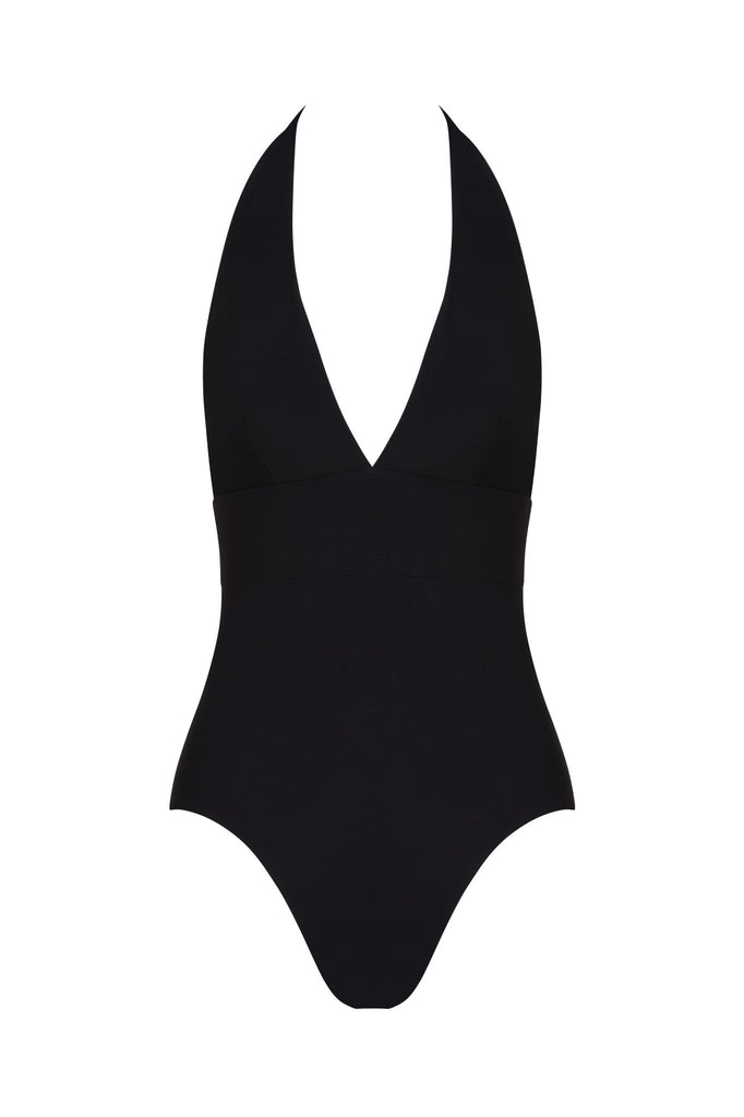 BONDI BORN® | Holly One Piece Swimsuit in Black | Designer Swimwear