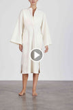 Estel Midi Organic Cotton & Silk Dress - Coconut