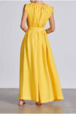 BONDI BORN® Marigot Linen Maxi Dress in Sunflower Yellow