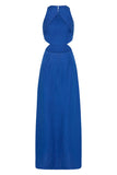 BONDI BORN® Miramar Linen Maxi Dress in Sapphire Blue
