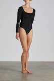 BONDI BORN Peyton One Piece in Black shown from the front
