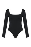 BONDI BORN Peyton One Piece in Black shown from the front